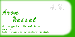aron weisel business card